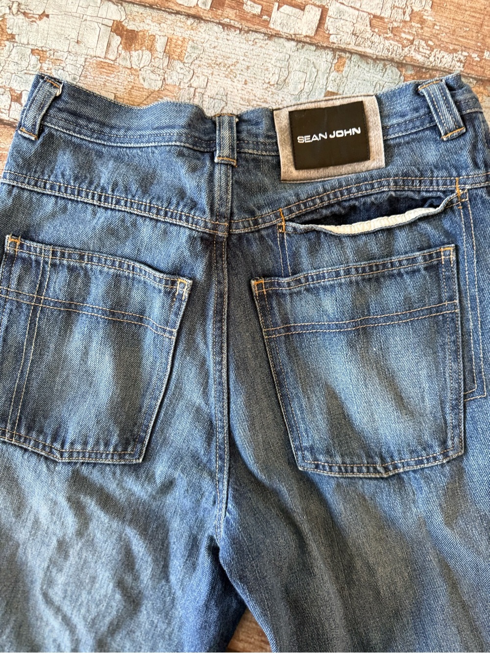 Sean John Women's Blue Denim Wide Leg Jeans See notes for Sizing